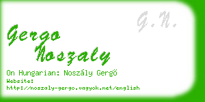 gergo noszaly business card